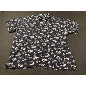 Polo Ralph Lauren Men's XXL‎ Navy Hawaiian All Over Print Classic Fit Polo Shirt